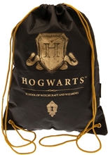Batoh pytlík gym bag Harry Potter: Hogwarts Shield (40 x 30 cm) černý polyester