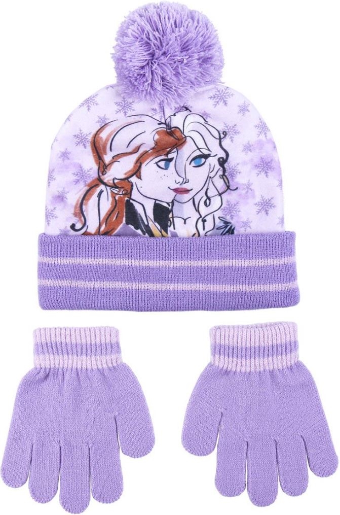 Zimní čepice a rukavice Frozen II Ledové království 2: Anna a Elsa (univerzální)