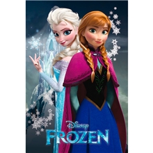 Plakát Frozen Ledové království: Sestry Anna a Elsa (61 x 91,5 cm) 150 g