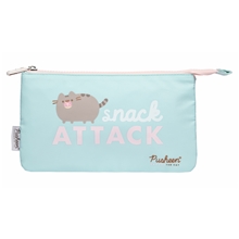 Penál na tužky Pusheen: Snack Attack (21 x 12 x 4 cm) zelený polyester