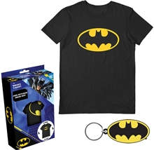 Pánské tričko s přívěskem DC Comics Batman: Logo (S) černá bavlna