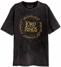 Pánské tričko Lord Of The Rings Pán prstenů: Gold Foil Logo (XL) černá bavlna