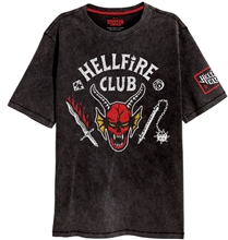 Pánské tričko Netflix Stranger Things: Hellfire Crest (M) černá bavlna