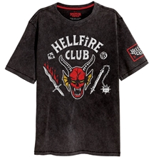 Pánské tričko Netflix Stranger Things: Hellfire Crest (XL) černá bavlna