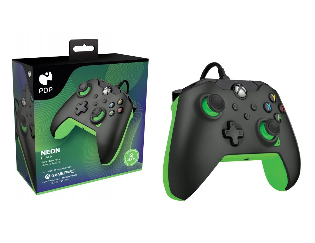 PDP Wired Controller - Neon Black (XSX/X1/PC)