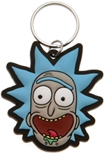 Pryžový přívěsek na klíče Rick And Morty: Head (4,5 x 5 cm) pryžový
