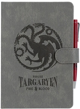 Poznámkový A5 blok s propiskou House of the Dragon Rod draka: Targaryen (14,8 x 21 cm)