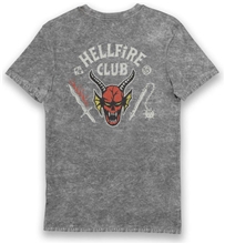 Pánské tričko Stranger Things: Klub Hellfire (M) šedá bavlna