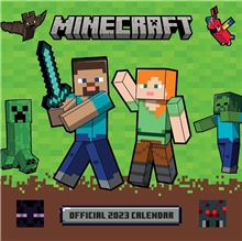 Oficiální nástěnný kalendář 2023 Minecraft s plakátem (SQ 30,5 x 30,5 61 cm)