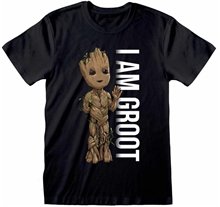 Pánské tričko Marvel Guardians of The Galaxy: I am Groot (S) černá bavlna