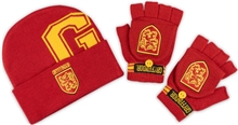 Zimní čepice a rukavice Harry Potter: Nebelvír (univerzální) červený akryl