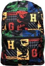 Batoh Harry Potter: Školní koleje (objem 14 litrů 30 x 40 x 12 cm) černý polyester