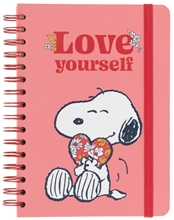 Poznámkový blok Snoopy: Love Yourself Kroužková vazba (A5 14,8 x 21,0 cm)