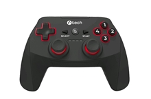 Gamepad C-TECH Khort, 2x analog, X-input, vibrační, bezdrátový, USB (PC/PS3)