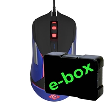 E-blue Myš Auroza Gaming V2, 5000DPI, optická, 6tl., drátová USB, černá, herní, e-box