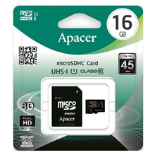 Apacer paměťová karta Secure Digital Card U1, 16GB, micro SDHC,(Class 10), s adaptérem