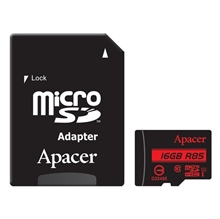 Apacer paměťová karta Secure Digital Card V10, 16GB, micro SDHC, s adaptérem
