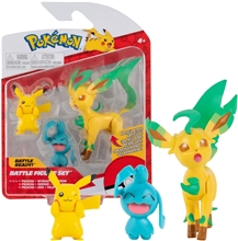Figurky Pokémon - Battle Feature 3-Figure Pack: Pikachu, Wynaut & Leafeon