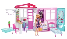 Barbie - Prázdninový dům s nábytkem a panenkou