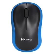 Marvo optická bezdrátová kancelářská myš DWM100BL, 1000DPI, 2.4 GHz, 3tl. - černo-modrá (PC)