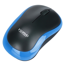 Marvo optická bezdrátová kancelářská myš DWM100BL, 1000DPI, 2.4 GHz, 3tl. - černo-modrá (PC)
