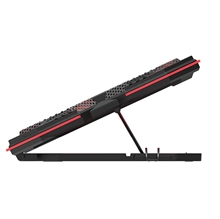 Podsvícená chladící podložka pod notebook Marvo FN-41, 2-portový hub - černo-červená (PC)