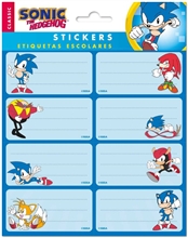 Poznámkové nálepky Nintendo Sonic: Cartoon Characters Set 16 kusů (kus 8 x 4 cm set 16 x 20 cm)