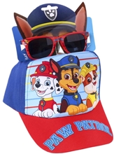 Dětská kšiltovka se slunečními brýlemi Paw Patrol Tlapková patrola: Štěňátka (obvod 53 cm) modrá polyester