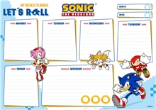 Stolní plánovací A4 podložka na stůl: Sonic The Hedgehog (29,7 x 21 cm)
