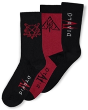 Pánské ponožky Diablo IV: Hell 3 párů (EU 39-42) černá bavlna
