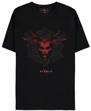 Pánské tričko s krátkým rukávem Diablo IV: Lilith Sigil (L) černá bavlna