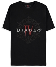 Pánské tričko s krátkým rukávem Diablo IV: Pentagram Logo (XL) černá bavlna