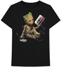 Pánské tričko Marvel Guardians Of The Galaxy Strážci galaxie: Groot With Tape (S) černá bavlna