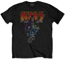 Pánské tričko Kiss: Neon Band (2XL) černá bavlna