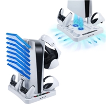 iPlay Multifunkční chladící stojan s nabíjením pro PS5 / PS VR2 ovladače - bílý (PS5)