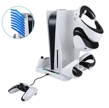 iPlay Multifunkční chladící stojan s nabíjením pro PS5 / PS VR2 ovladače - bílý (PS5)
