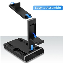 Nabíjecí stojan s LED indikátory pro PS VR2 / PS5 ovladače - černý (PS5)