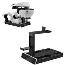 Nabíjecí stojan s LED indikátory pro PS VR2 / PS5 ovladače - černý (PS5)