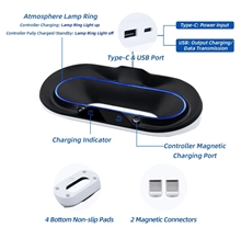 Magnetická dokovací stanice s indikátory stavu nabíjení pro ovladače PS VR2 - černá (PS5)