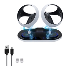 Magnetická dokovací stanice s indikátory stavu nabíjení pro ovladače PS VR2 - černá (PS5)