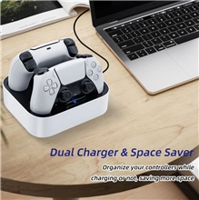 Dual dokovací stanice pro PS5 ovladače DualSense - bílá (PS5)