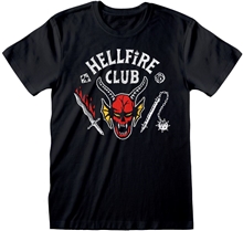 Pánské tričko Netflix Stranger Things: Klub Hellfire (M) černá bavlna