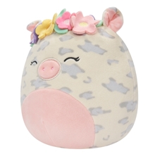Squishmallows - 20 cm plyšák - Strakaté prasátko s čelenkou Rosie