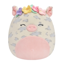 Squishmallows - 20 cm plyšák - Strakaté prasátko s čelenkou Rosie