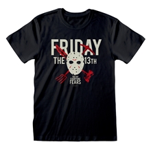 Pánské tričko Friday The 13th Pátek třináctého: The Day Everyone Dies (M) černé bavlna