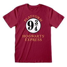 Pánské tričko Harry Potter: Hogwarts Express - vlak do Bradavic (2XL) červené bavlna