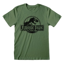Pánské tričko Jurassic Park Jurský park: Mono Logo (L) zelené bavlna