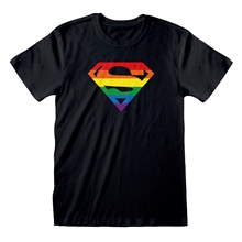 Pánské tričko DC Comics Superman: Logo Pride (S) černá bavlna