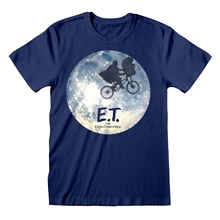 Pánské tričko ET E.T. Mimozemšťan: Moon Ride Silhouette (L) modrá bavlna