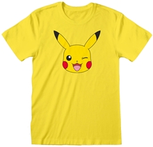 Pánské tričko Pokémon: Pikachu Face (M) žlutá bavlna
